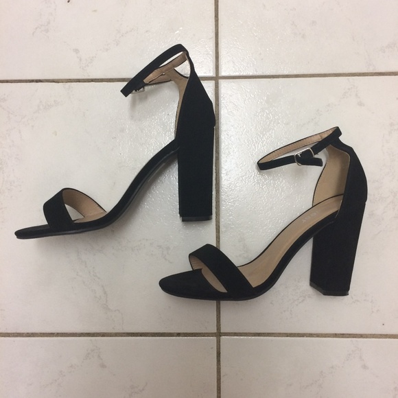 Koi Footwear Shoes - NWOT Faux Suede Ankle Strap Block Heel Sandals